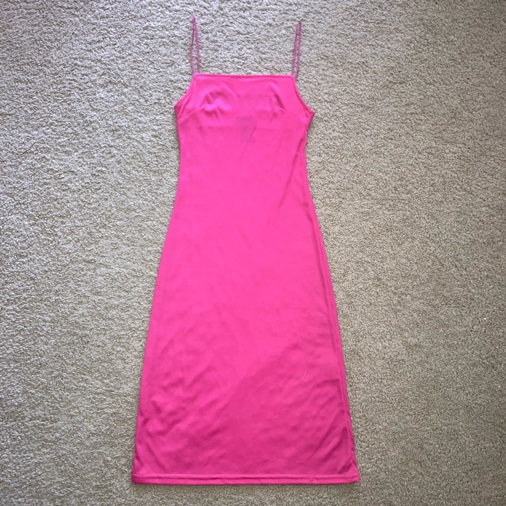 Pink stretch dress